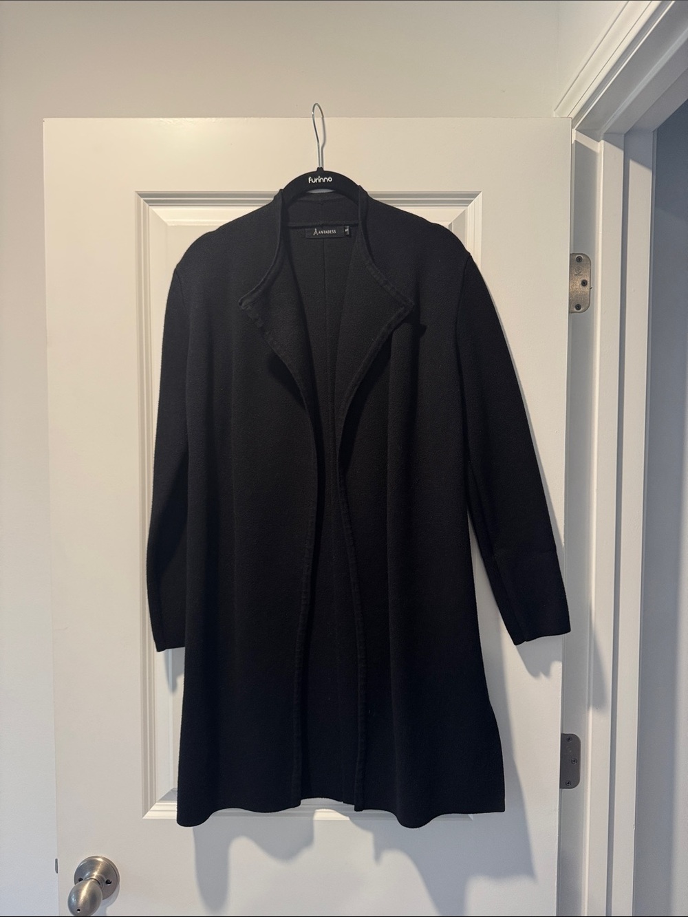 Black Open-Front Trench Coat by Akris Punto